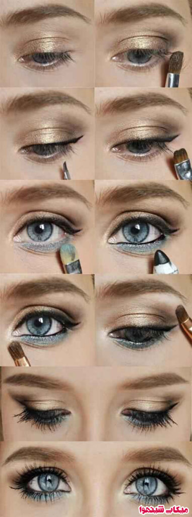 آرایش برای چشم های گرد میکاپ شینهوا 381x1024 - آموزش آرایش چشم ساده در خانه تا حرفه ای + تصویری